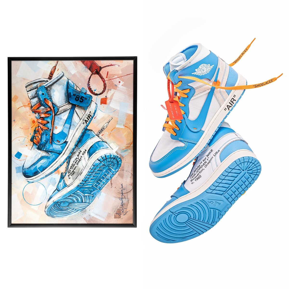 Jordan 1 Retro High OG x OFF-WHITE UNC (Rare - Animation Jordan 1 Retro High OG x OFF-WHITE UNC (Rare - Animation