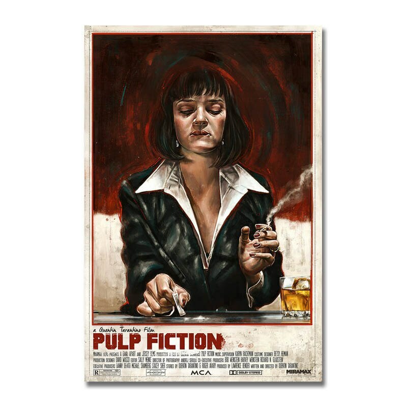 Toile Pulp Fiction décor mural pour cinéma maison et salon