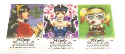 CRYPTOZOIC DC BOMBSHELLS SERIES 2 TRADING CARD ALBUM EXCLUSIVE 3-CARD SET B1-B3