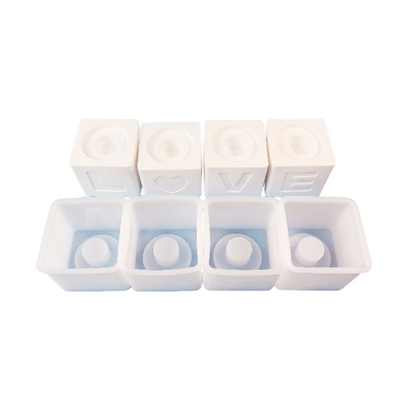 Resin Silicone Molds Holder Molds LOVE Shape Craft Molds Silicone Texture