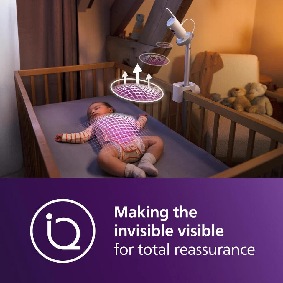 Philips Avent Premium Monitor de bebé conectado Respiración Detección de llanto NUEVO 2024 Foto 4 de 4