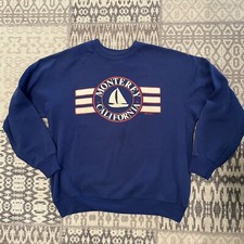 NWOT Vintage 1988 50/50 Soft Crewneck Sweatshirt San Diego Sailboat USA Large
