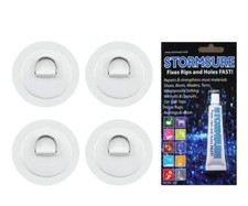 BRUNELLI D-RING PAD Set SUP Board Kajaksitz Befestigung 4x Patch inkl 15g Kleber