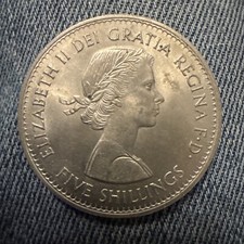 1960, 5 five shillings Queen Elizabeth II Dei Gratia Regina