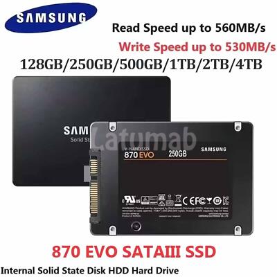 SAMSUNG SSD 870 EVO SATAIII 2.5'' 250/500GB 1/2TB Internal Solid State Drive Lot