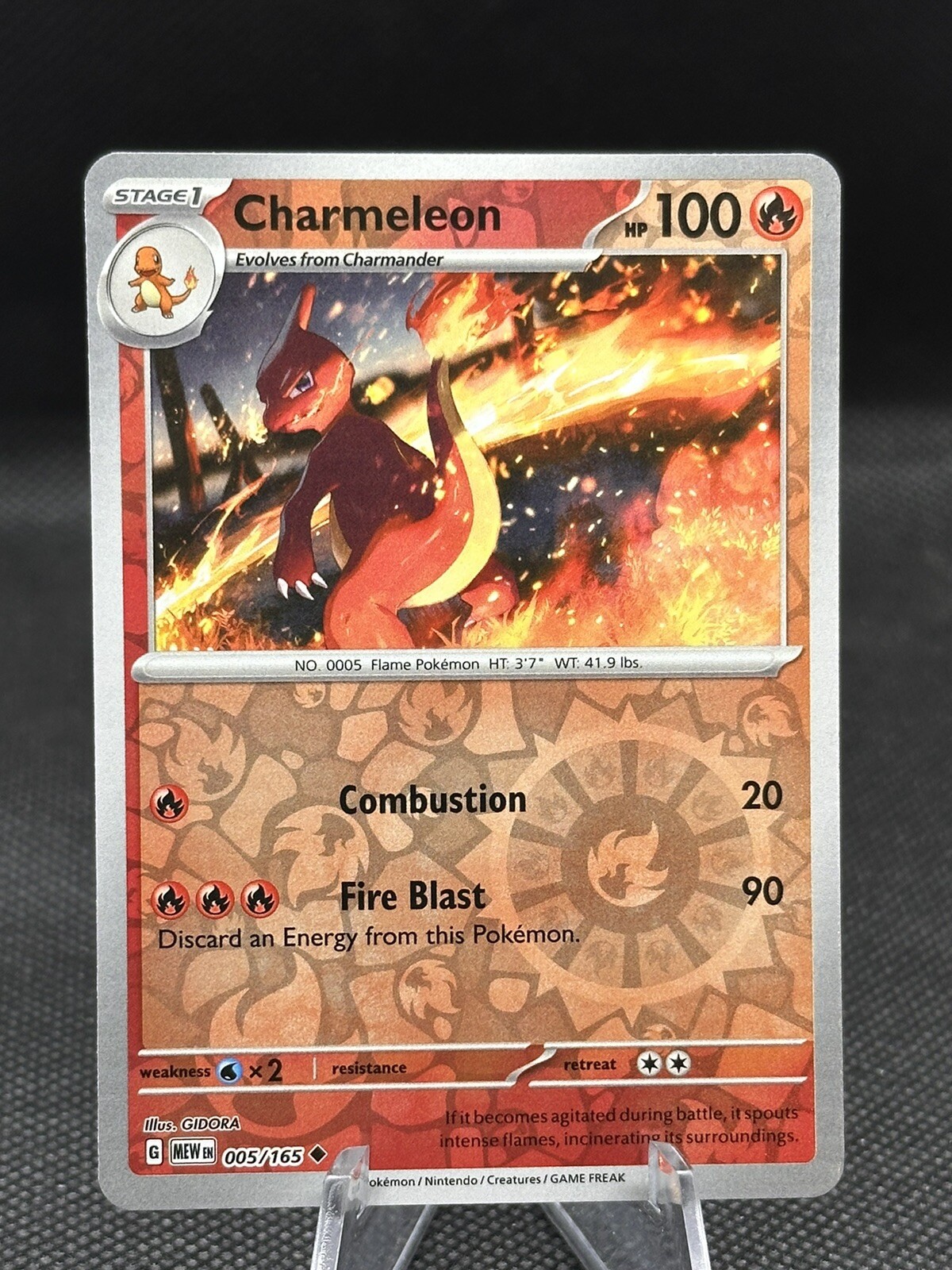 Charmeleon 005/165 Reverse Holo English MEW EN 151 Pokémon Card NM