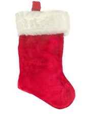 Red Plush Santa Christmas Stocking