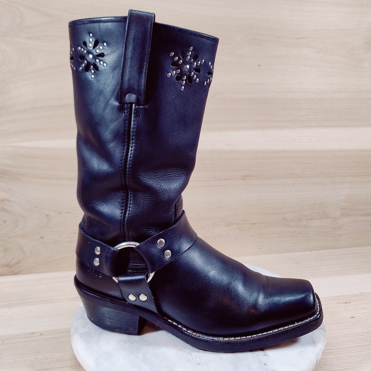 4s ki♪美品✨FRYE フライ エンジニアブーツ 23相当 黒 シボ革 楽天市場】レディースサイズエンジニアブーツ！ FRYE BOOTS