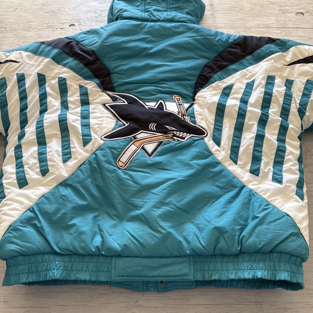 Rare Vintage NHL Apex One San Jose Sharks Full Zip Hooded Rare Vintage NHL Apex One San Jose Sharks Full Zip Hooded