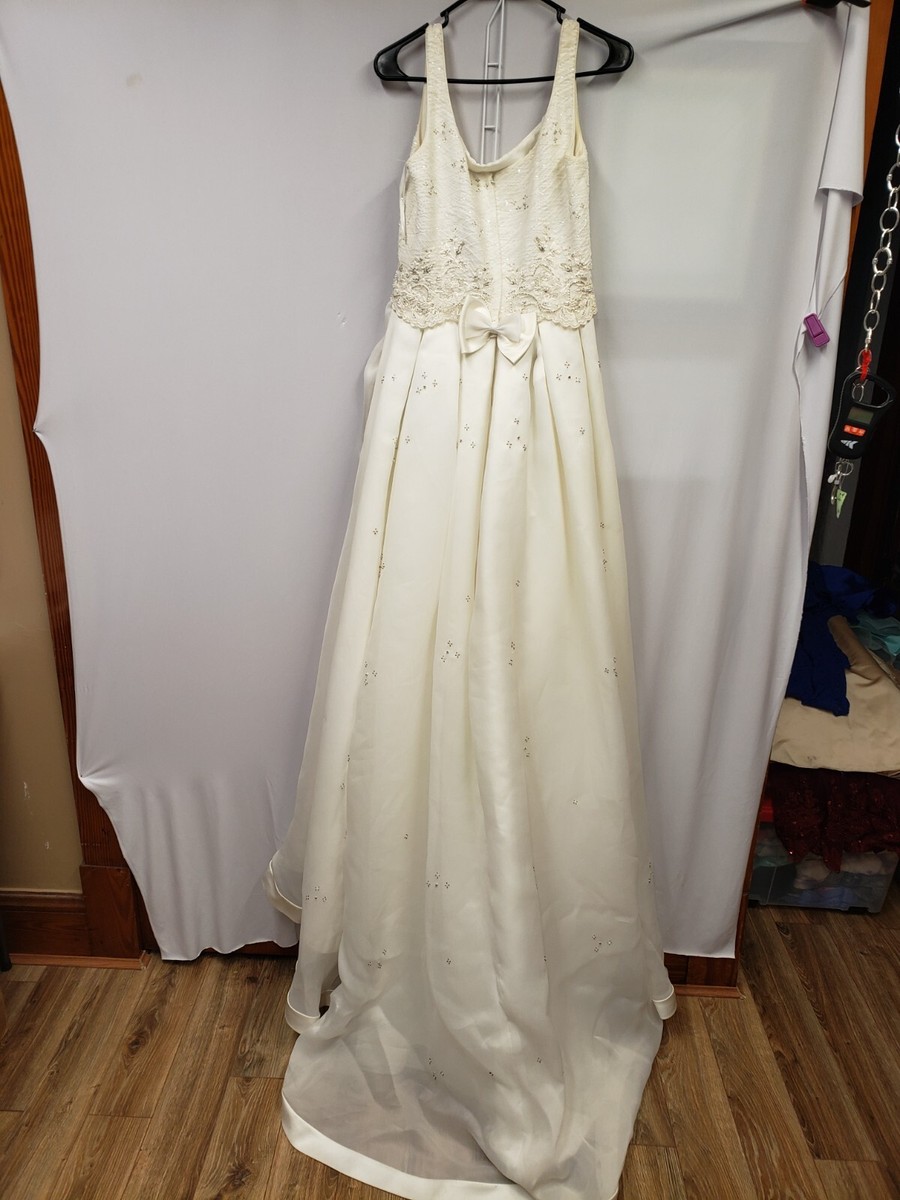 St Patrick Model 5832 Ivory Wedding Dress Embroidered W Beads & Pearls Sz 12 View 5
