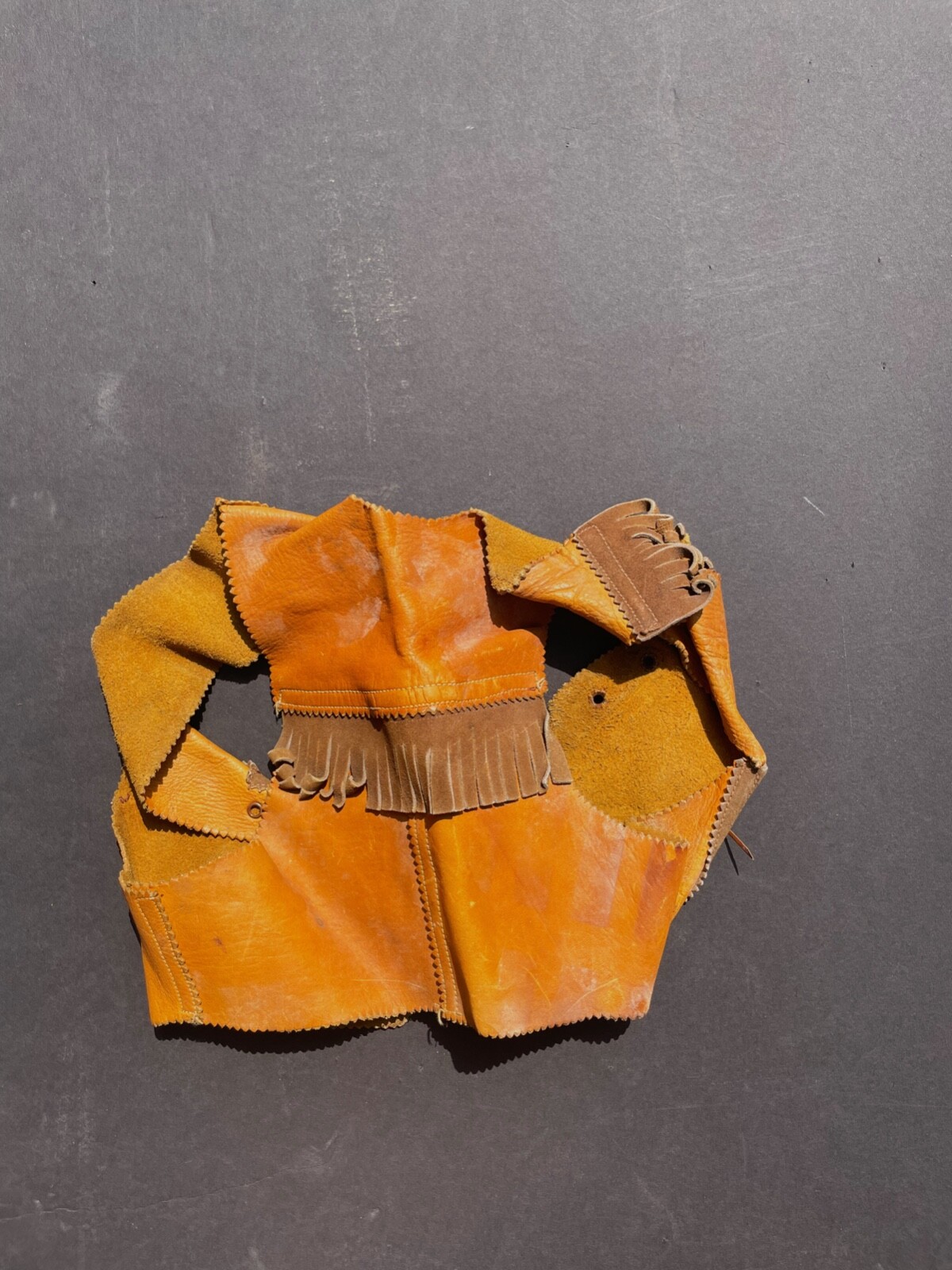 Antique Leather Suede Vest Child Gem