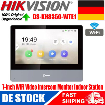 Hikvision DS-KH8350-WTE1 Video-Gegensprechanlage Innenstation 7 Zoll POE WIFI DE