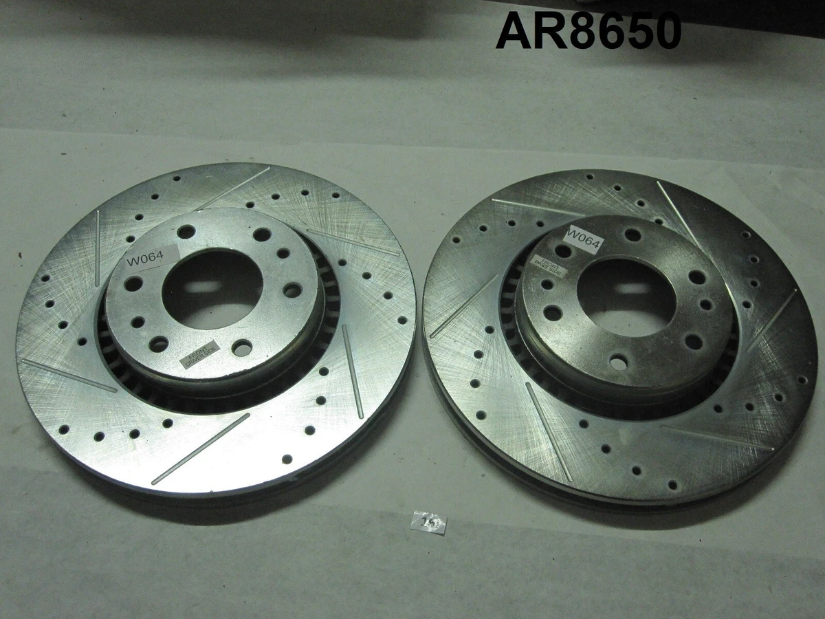 Disc Brake Rotor Front Power Stop AR8650 XR XL Drilled and Slotted PAIR SET