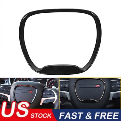 Black Steering Wheel Center Trim Ring for Charger Challenger 15+ & Durango 14+