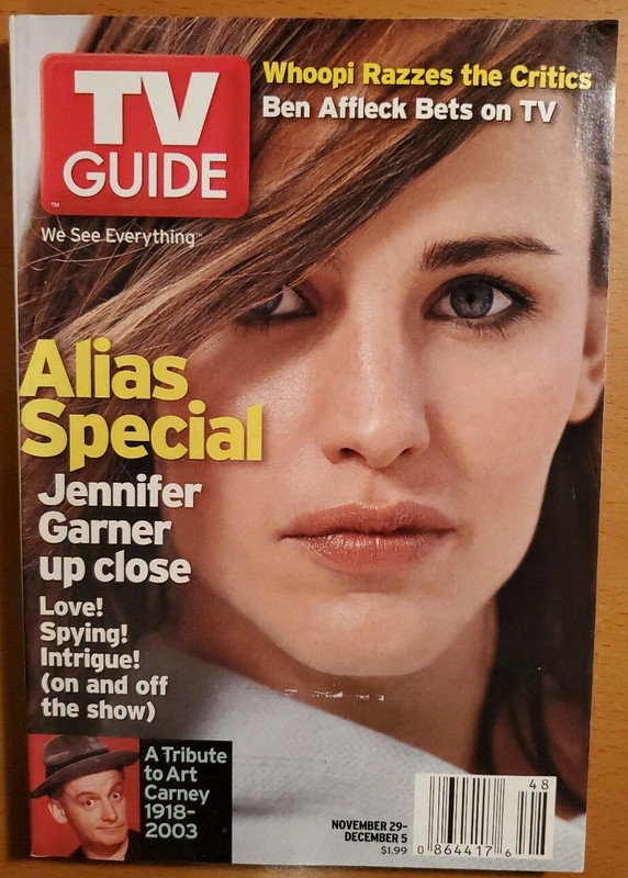 TV GUIDE 29 NOV- 5 DEC 2003 ISSUE JENNIFER GARNER COVER "ALIAS" NO MAILING LABEL