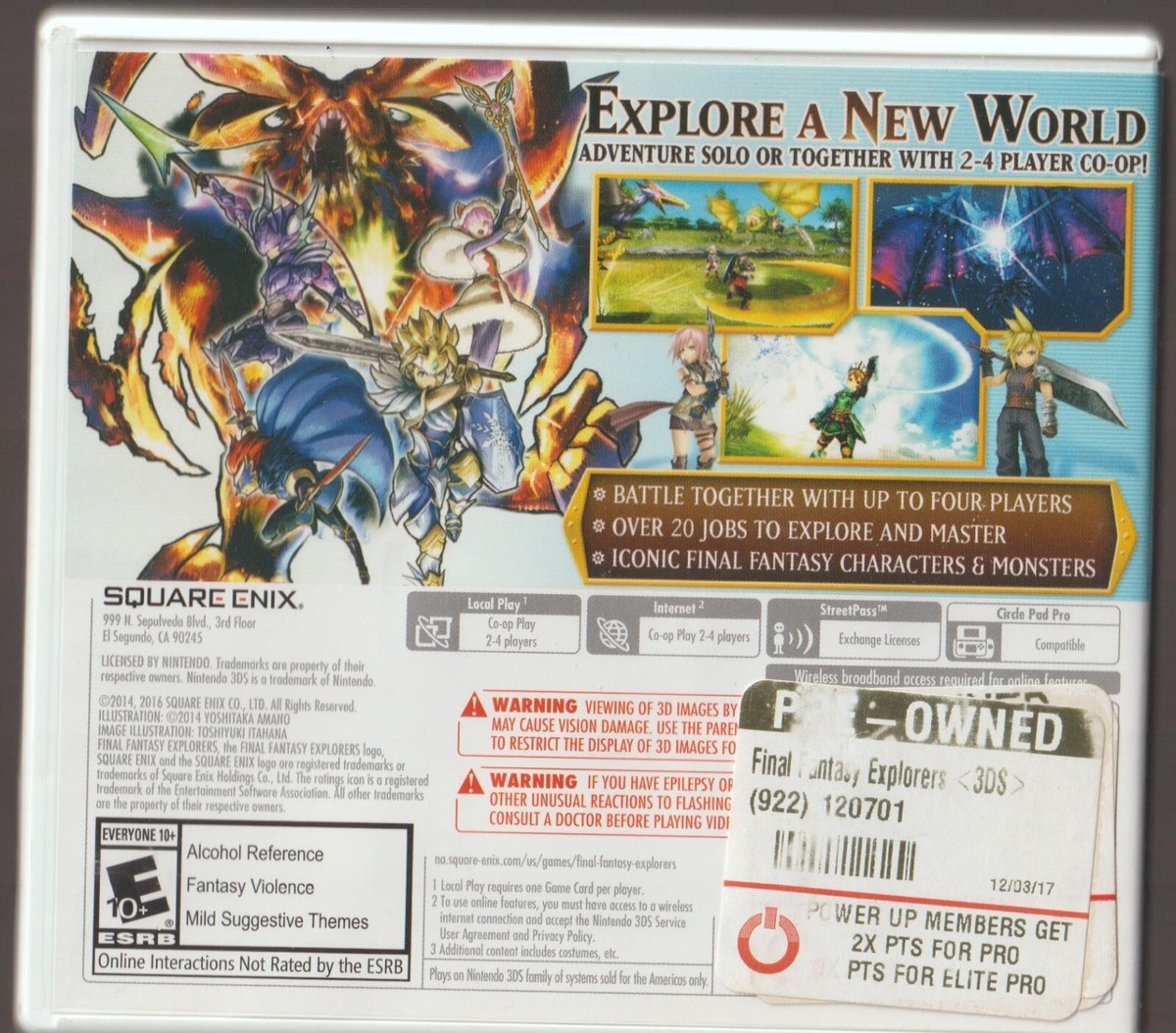Nintendo 3DS -FINAL FANTASY EXPLORERS - GAME/CASE/INSERT | eBay