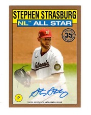 Stephen Strasburg Auto 2021 Topps 1986 NL All-star Auto Gold #/25 MVP Nationals
