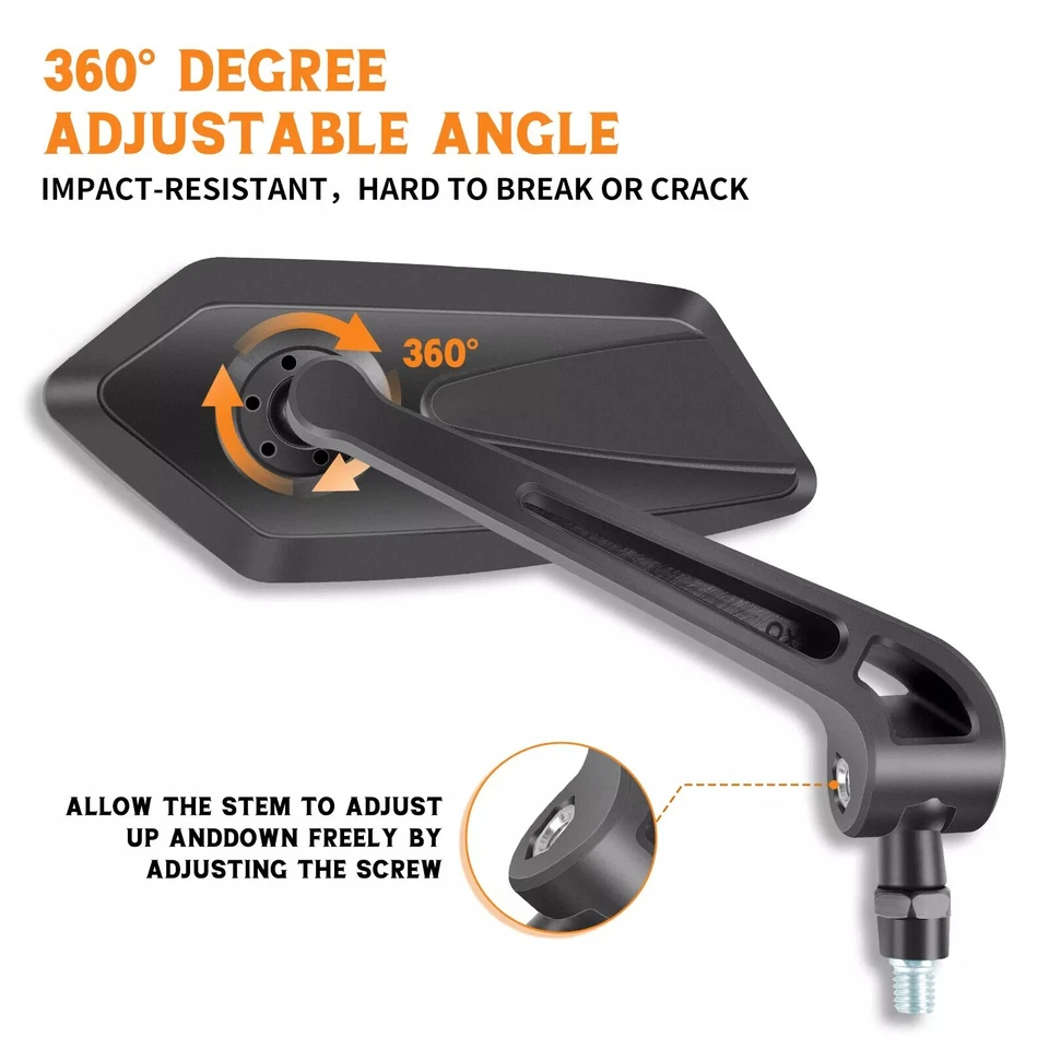 Espejos retrovisores 2 piezas para Kawasaki Vulcan 88 500 750 800 900 1500 1600 1700 2000 Foto 2 de 4