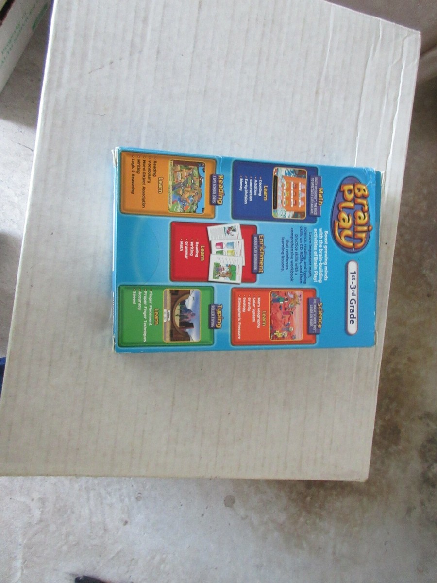 Brain Play , Scholastic , 4 CD - Roms & Workbook , First Grade