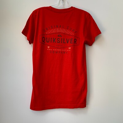 quicksilver shirt red and silver shirt