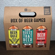 Box Of Beer Games by Talking Tables - (beer not included) New in Box