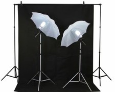 Portrait Studio 10x12' Muslin Background Stand Lighting Kit