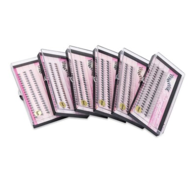 60 Wimpernbüschel Wimpernverlängerung falsche Wimpern C-Curl 10D 8-14mm