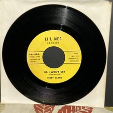 NM ? TERRY CLARK "No I Won't Cry/The Night Was Cold" Soul 45 LI'L MEC Mod Soul
