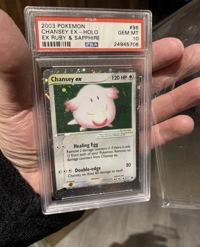 2003 Pokemon EX Ruby Sapphire Chansey Holo Card 96/109 PSA 10 GEM MINT pop 51