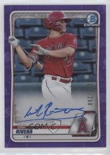 2020 Bowman Chrome Prospects Purple Refractor /250 Erik Rivera #CPA-ERI Auto 2p7