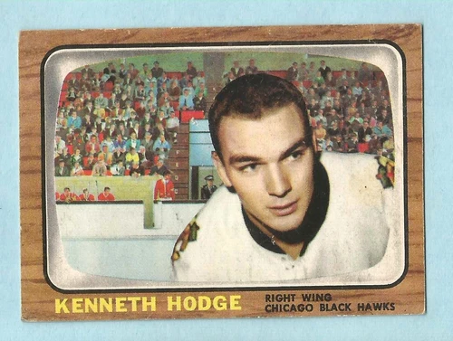 1966-67 Topps Hockey Ken Hodge #114 Chicago Black Hawks VG