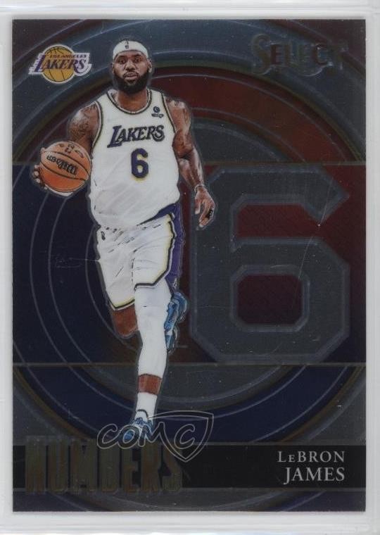 2021-22 Panini Select Select Numbers LeBron James #6 5gm