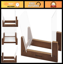Record Storage Display Stand - Holds 30 Vinyl Records, Easy Assembly, Solid Wood