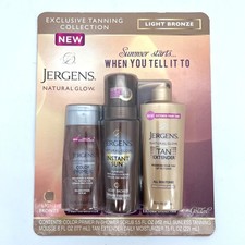 Jergens Natural Glow Exclusive Tanning Collection Light Bronze Sunless Gold New