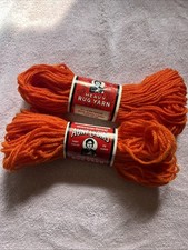 Aunt Lydia's Heavy Rug Yarn Skeins 315 Tangerine 100 Kodel Polyester Lot Of 2