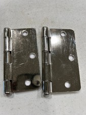 Emtek 9102314 Steel Hinges (Pair), 1/4" Radius, 3.5"x3.5", Polished Nickel