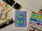 One Of a Kind ACEO Original Art Card - DuckyArts "Jewel Stag" 2026 1 of 1 — photo 1