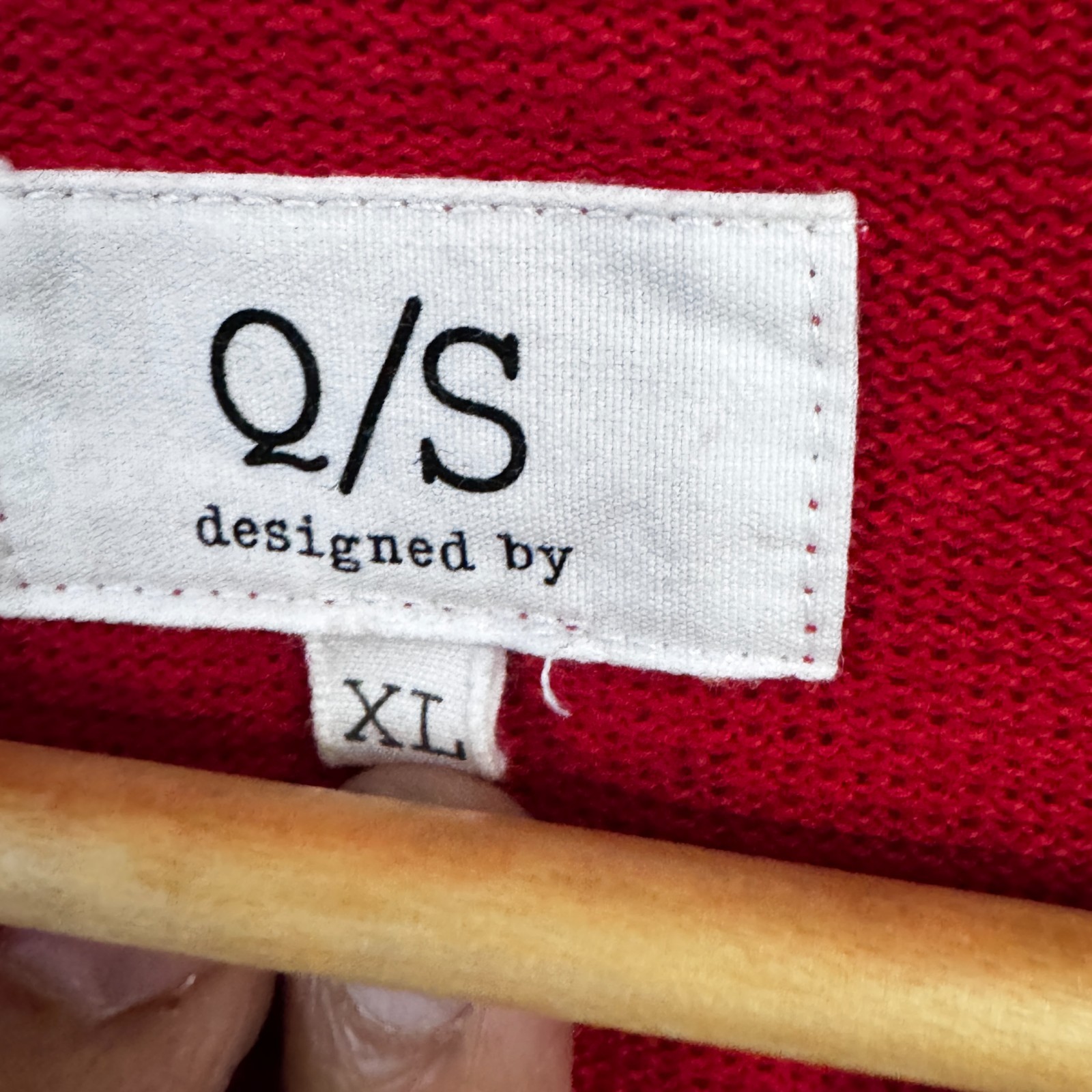 Q/S designed by s.Oliver Men’s V-Neck Knit Jumper - Red (Size XL) image 4