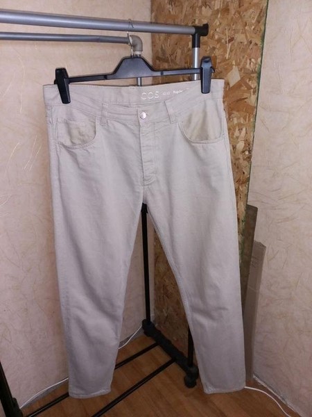Men COS Jeans Beige Cotton 32