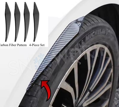 FÜR FIAT 500 ABARTH RADLAUF SCHMUTZFÄNGER SPRITZSCHUTZ CARBON MUSTER SPORT