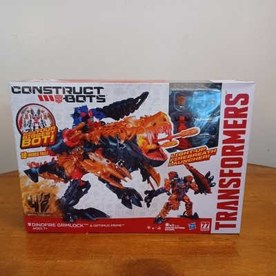 Transformers Construct Bots Dinofire Grimlock & Optimus Prime Hasbro Sealed Box