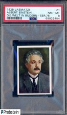 1928 Jasmatzi Die Welt In Bildern Series 75 #1 Albert Einstein RC ROOKIE PSA 8