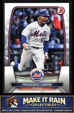 Francisco Lindor 2023 Bowman #81 New York Mets Baseball