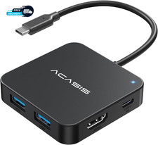 USB C Hub 10Gbps 6-In-1 Multiport Adapter with 4K 60Hz HDMI 100W Power