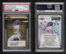 2023 Leaf Metal Gold Super Prismatic 1/1 Kendall George #DW-KG1 PSA 9 MINT Auto