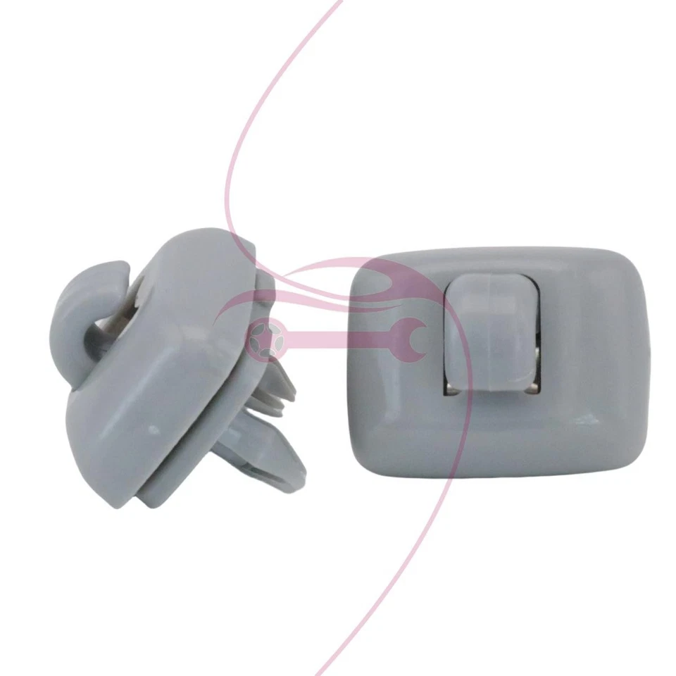 Par de soportes de parasol gris gancho clip colgante apto para Audi A3 S3 A4 S4 A5 S5 Q3 Q5 B6 Foto 2 de 4