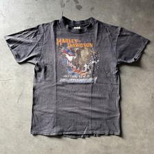 Vintage 80s Harley Davidson Biker Anything Else is Un-American Eagle XL T-Shirt