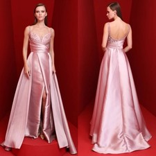 Pleat Rhinestone A-line Spaghetti Strap Evening Dress Off Shoulder Prom Dress