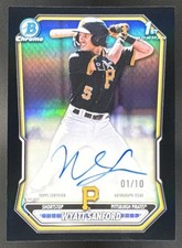 2026 Bowman Wyatt Sanford True Black Chrome Prospect Refractor Auto /10 1/10