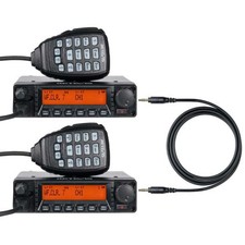 2 GMRS Mobile Radio High Power FM Transceiver 8 Repeater CH Base Station Cable